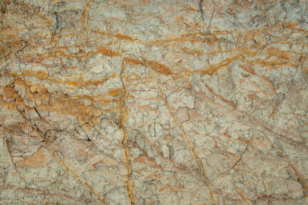 istock Rough clay rock and dirt under ground texture, Earth brown dry mud pattern background 1213653710
