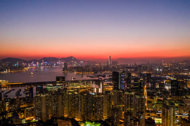 istock Hong Kong residential at night 1213655510