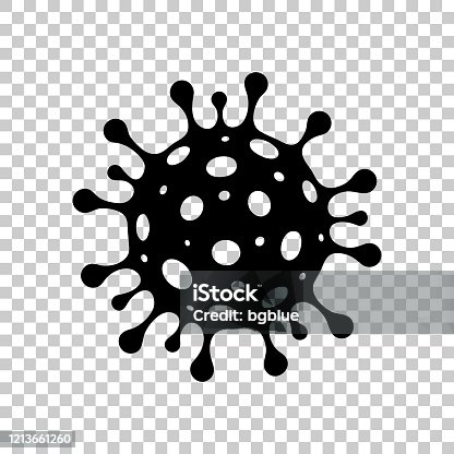 istock Coronavirus cell icon (COVID-19) for design - Blank Background 1213661260