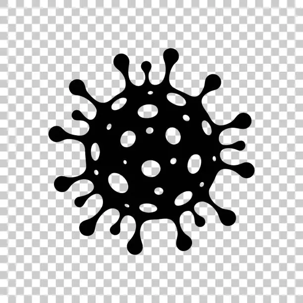 Vector illustration of Coronavirus cell icon (COVID-19) for design - Blank Background
