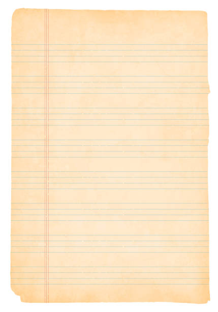 istock A vertical vector illustration of a blank beige colored four lined page from an old ripped notepad 1213662669