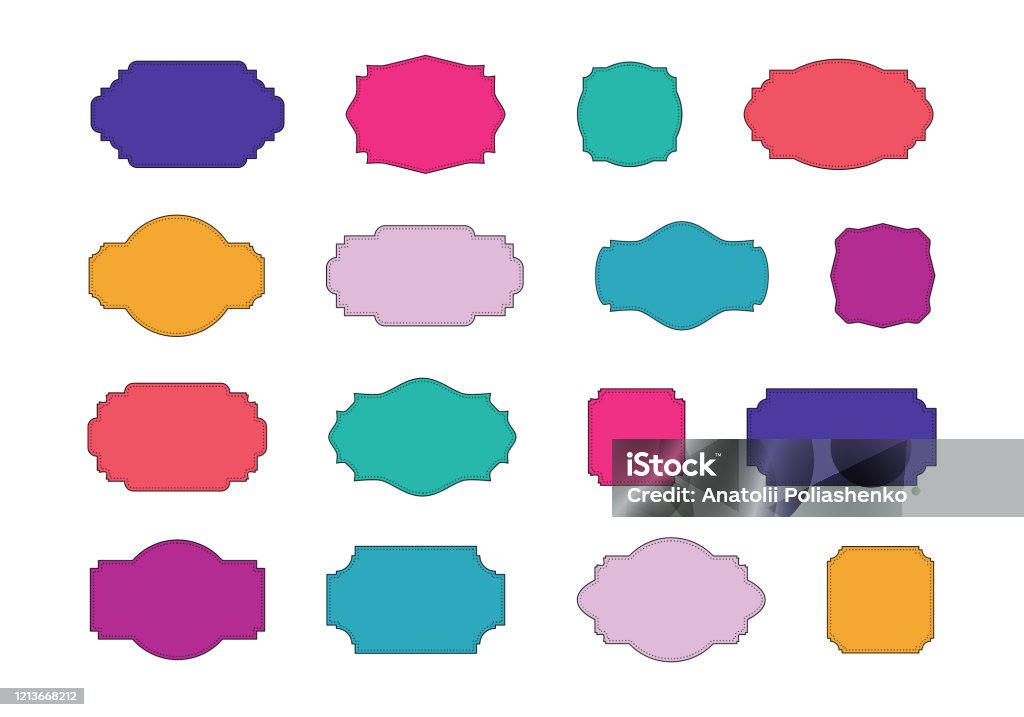 Color Text Frames Frames For Text Stock Illustration - Download Image Now - Abstract, Art ...