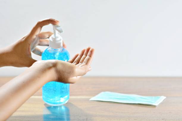 istock Wash hands with gel 1213671587