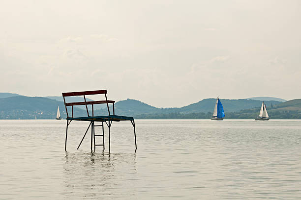 istock Fishing stage with sailboats 121367183
