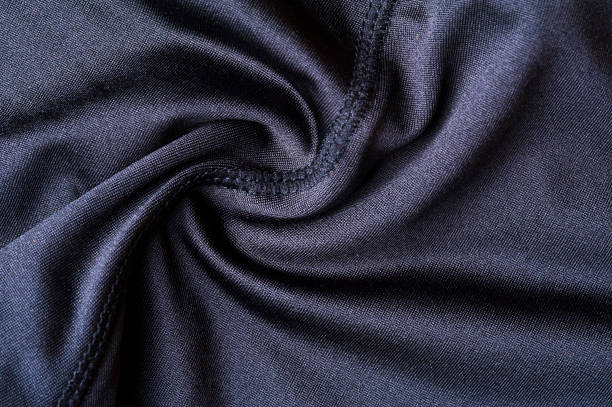 istock Fragment of crumpled gray polyester wear 1213673134