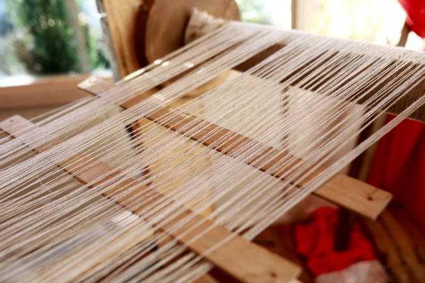 istock View of vintage loom 1213673307