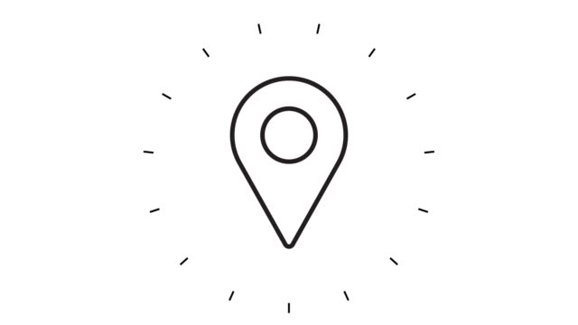 667 Location Icon Line Stock Videos and Royalty-Free Footage - iStock