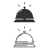 istock Hotel Bell Icon. Reception Bell Vector Design on White Background. 1213673512