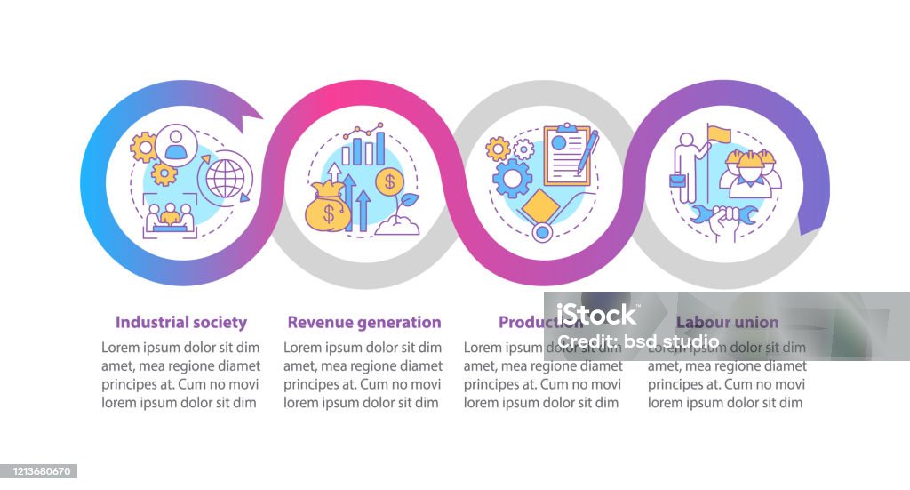 Production Process Vector Infographic Template Business Presentation ...