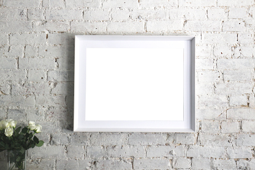 A white photo frame with mount. Room for your image/photo.