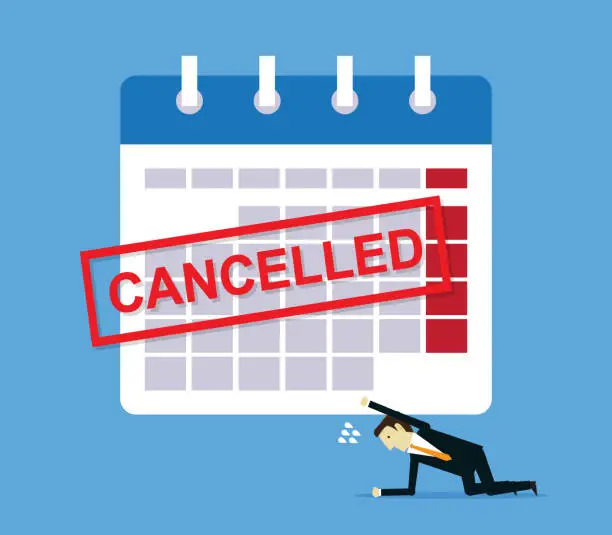 Vector illustration of Job Cancelled