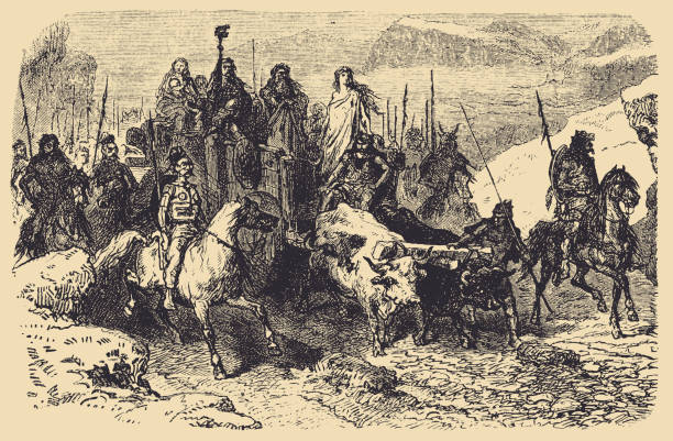 Illustration of a Migrations of the Gauls.