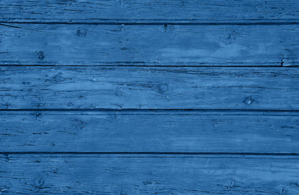 Blue vintage painted wooden panel background