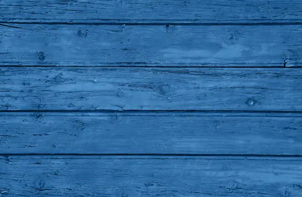 Photo of Blue vintage painted wooden panel background