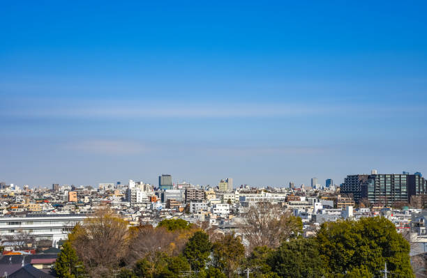 skyline en el barrio de setagaya - distrito de setagaya fotografías e imágenes de stock