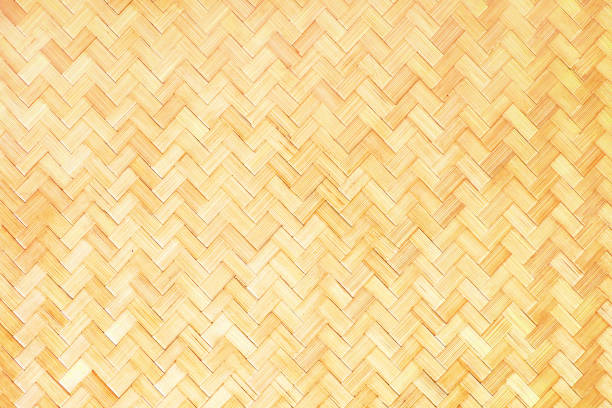 istock Mat background, bamboo natural texture. Yellow wicker Thailand wall 1213683336