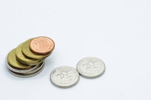 istock Different Euro cent coins in a pail 1213684762