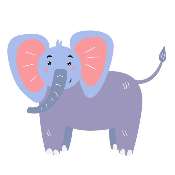 Funny African Elephant With Big Ears Stock Vector | Royalty-Free |  FreeImages