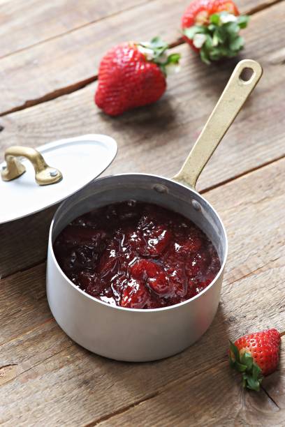 istock Strawberry marmalade, jam, jam or jelly. 1213687097