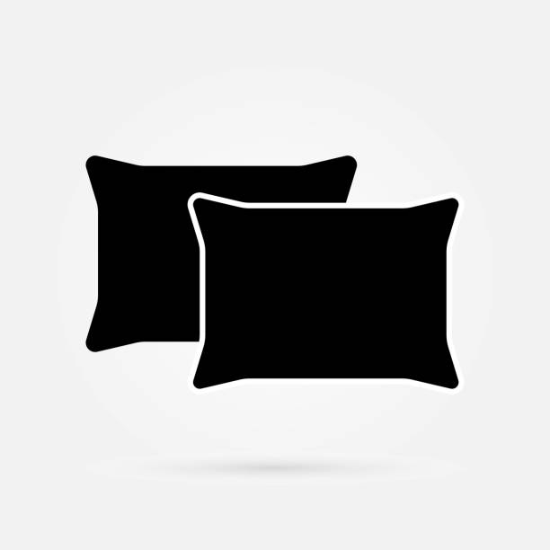 枕アイコン。白い背景上の単一のフラットアイコン。ベクトルの図 - pillow点のイラスト素材／クリップアート素材／マンガ素材／アイコン素材