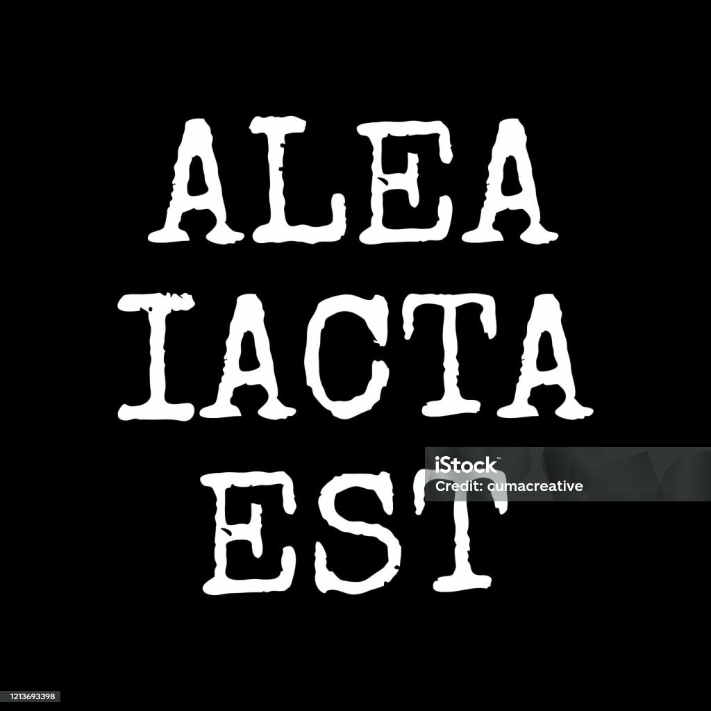 다이는 라틴어 알레아 Iacta Est에서 번역을 의미 캐스팅 격려에 대한 스톡 벡터 아트 및 기타 이미지 - 격려, 결정, 경제 -  Istock