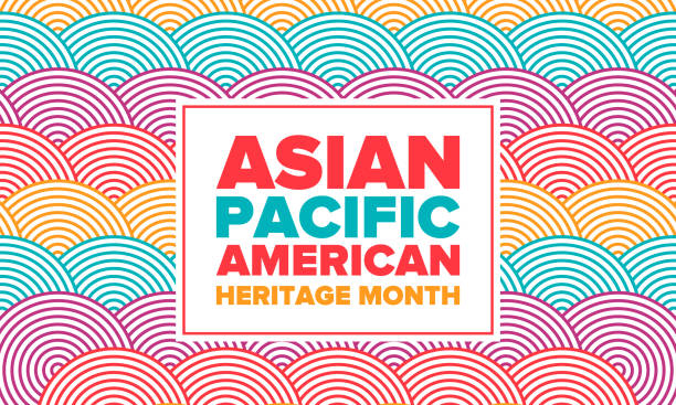 아시아 태평양 아메리칸 헤리티지 의 달. 5 월에 축하합니다. 그것은 미국에서 아시아 계 미국인과 태평양 제도의 문화, 전통과 역사를 기념합니다. 포스터, 카드, 배너. 벡터 - 아시아 stock illustrations