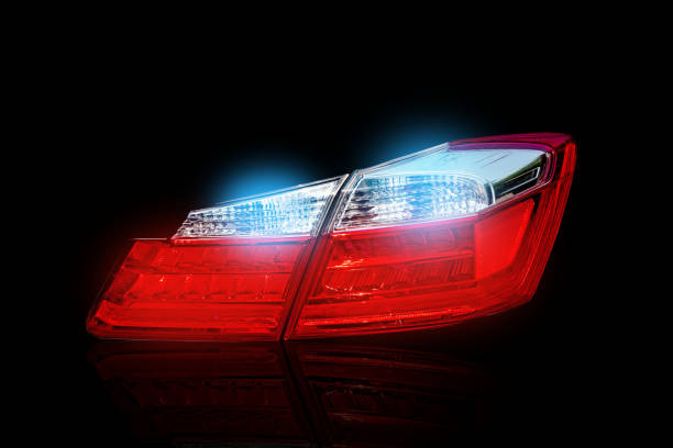 istock Headlights and taillights Separated from the technology background Car headlight technology white car led system separating from white background clipart 1213695332