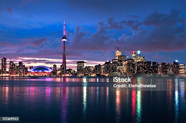 Toronto Skyline Stock Photo - Download Image Now - Toronto, Canada, Night