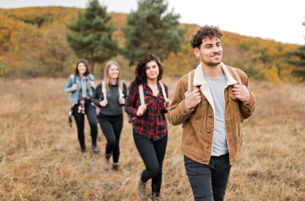 istock Friends on hiking trip 1213699613