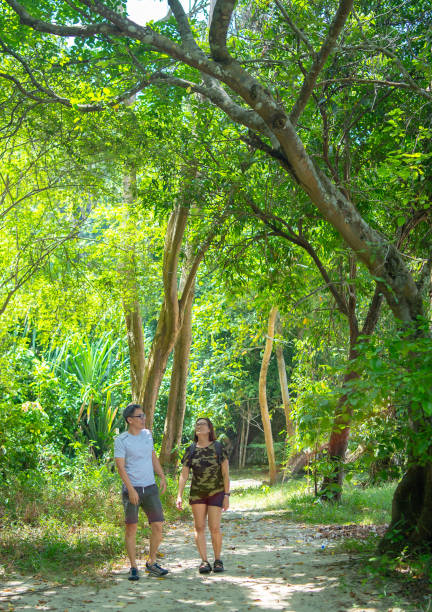 istock Two people enjoying with the hiking moment 1213701189