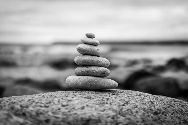 Pile of rocks by the ocean