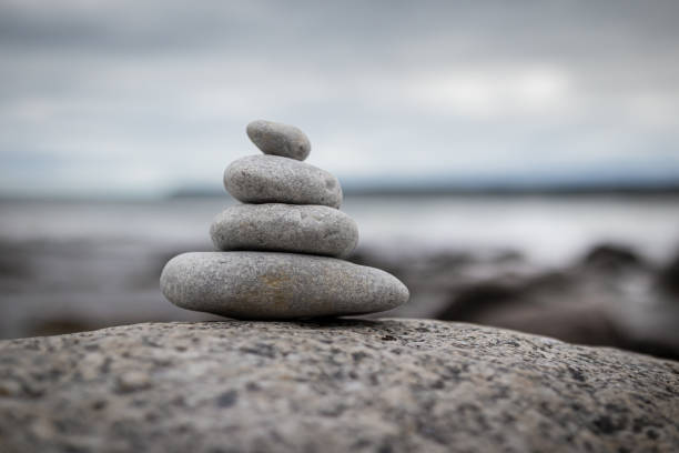 istock Pile of rocks by the ocean 1213701485