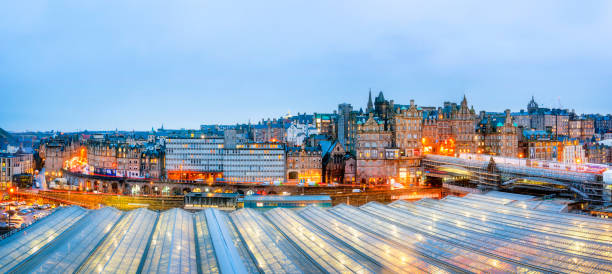 Medieval city of Edinburgh capital city of Scotland stock photo