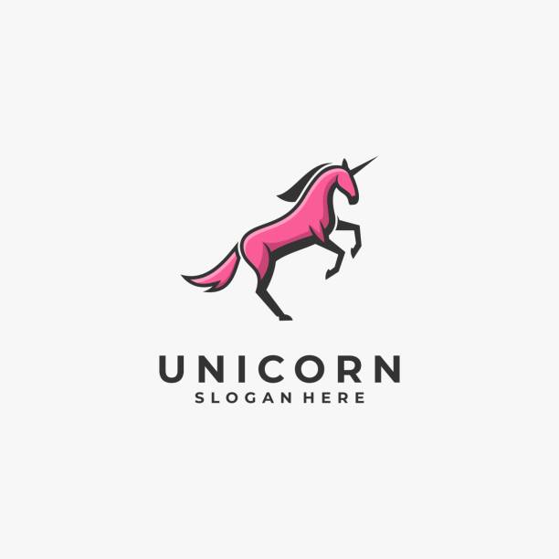 Vector Illustration Unicorn Jump Mascot Cartoon Style. Vector Illustration Unicorn Jump Mascot Cartoon Style. charismatic racehorse stock illustrations