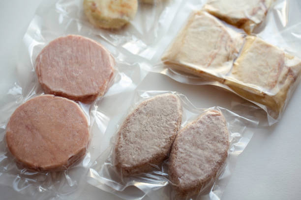 Frozen food for delivery.  packaged food.  coronavirus