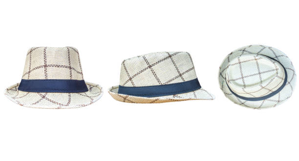 istock Straw hat in three different angles views isolated on white background, with clipping path 1213710920
