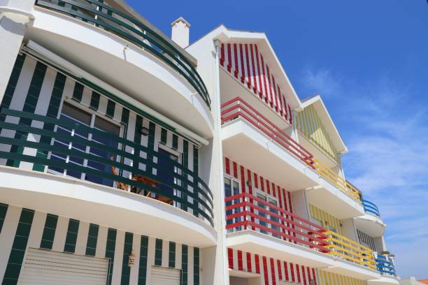 istock Portugal striped homes 1213717433