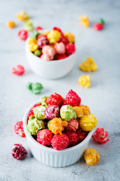istock Multicolor caramel sweet Popcorn in a white bowl 1213717982