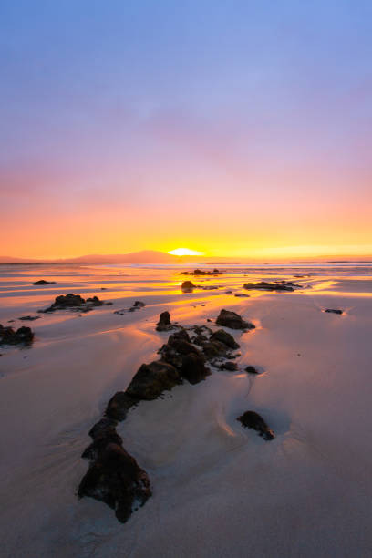 istock Sunset in Ladeira beach in Corrubedo 1213719328