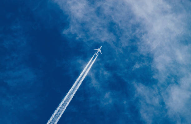 istock Airplane in the sky 1213722343
