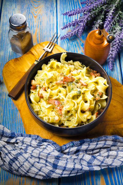 istock Pasta with sausage and cheese. 1213722991