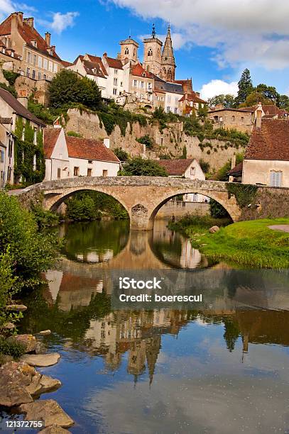 Semurenauxois In Burgundy France Stock Photo - Download Image Now - Semur-en-Auxois, Burgundy - France, Bridge - Built Structure