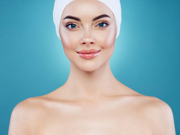 istock Woman having facial injection 1213730658
