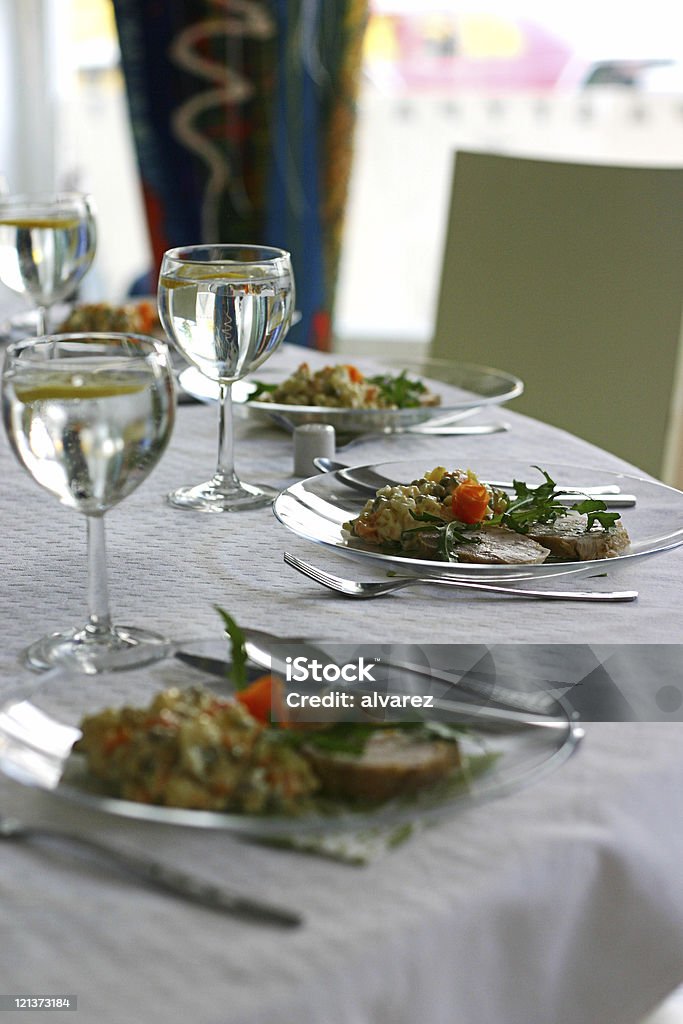 Deliciosos Elegenant Jantar - Royalty-free Almoço Foto de stock