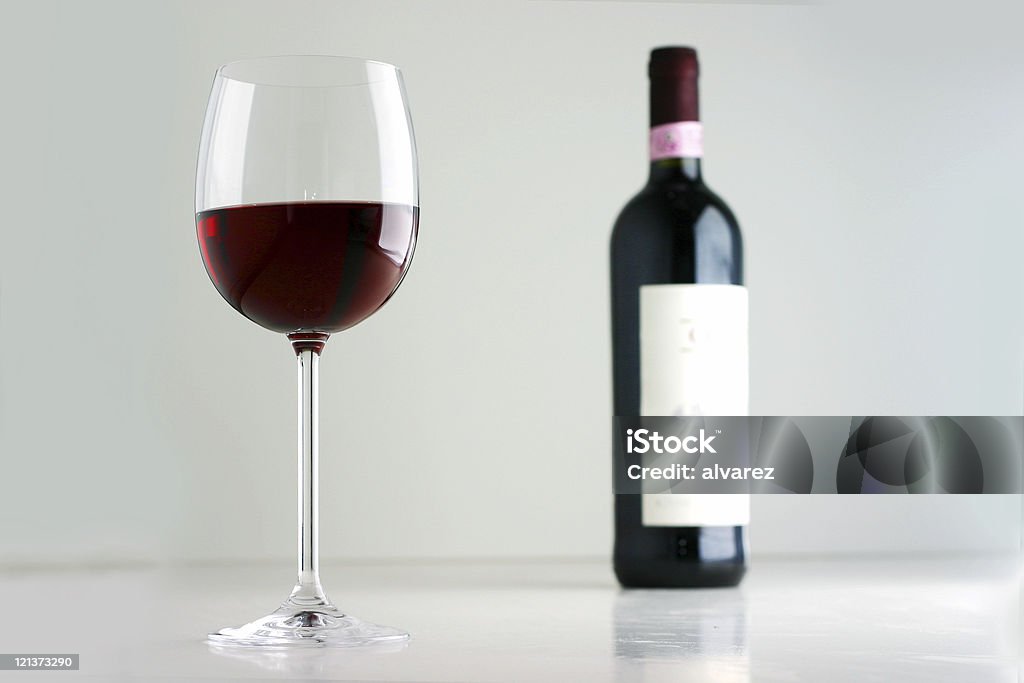 Garrafa de vinho e Exibir (Horizontal - Foto de stock de Bebida royalty-free