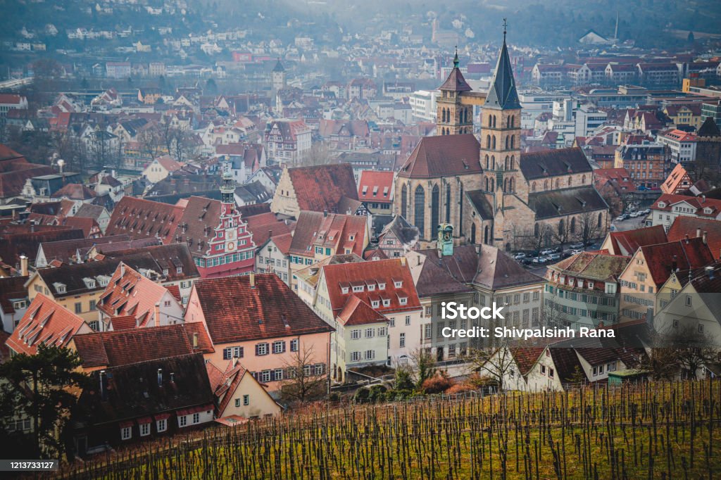 View of Esslingen city center from Esslingen Burg Esslingen am Neckar Esslingen Stock Photo View of Esslingen city center from Esslingen Burg Esslingen am Neckar Esslingen Stock Photo