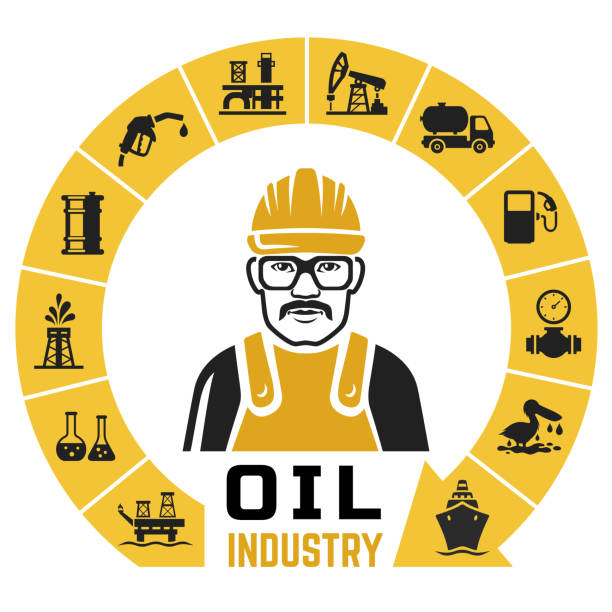 Oil industry Concept Oil industry Concept oil supply stock illustrations