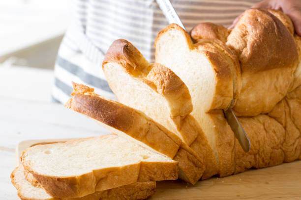 Plain bread stock photo
