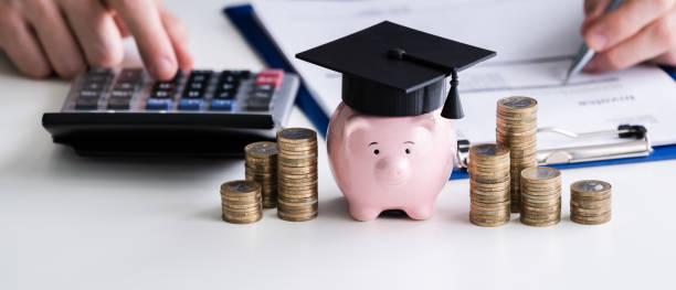 istock Piggy Bank With Graduation Cap 1213741427