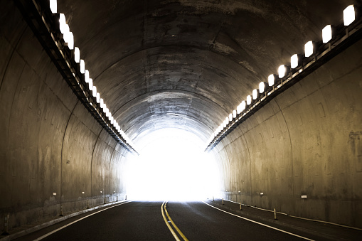 Tunnel on a highway.